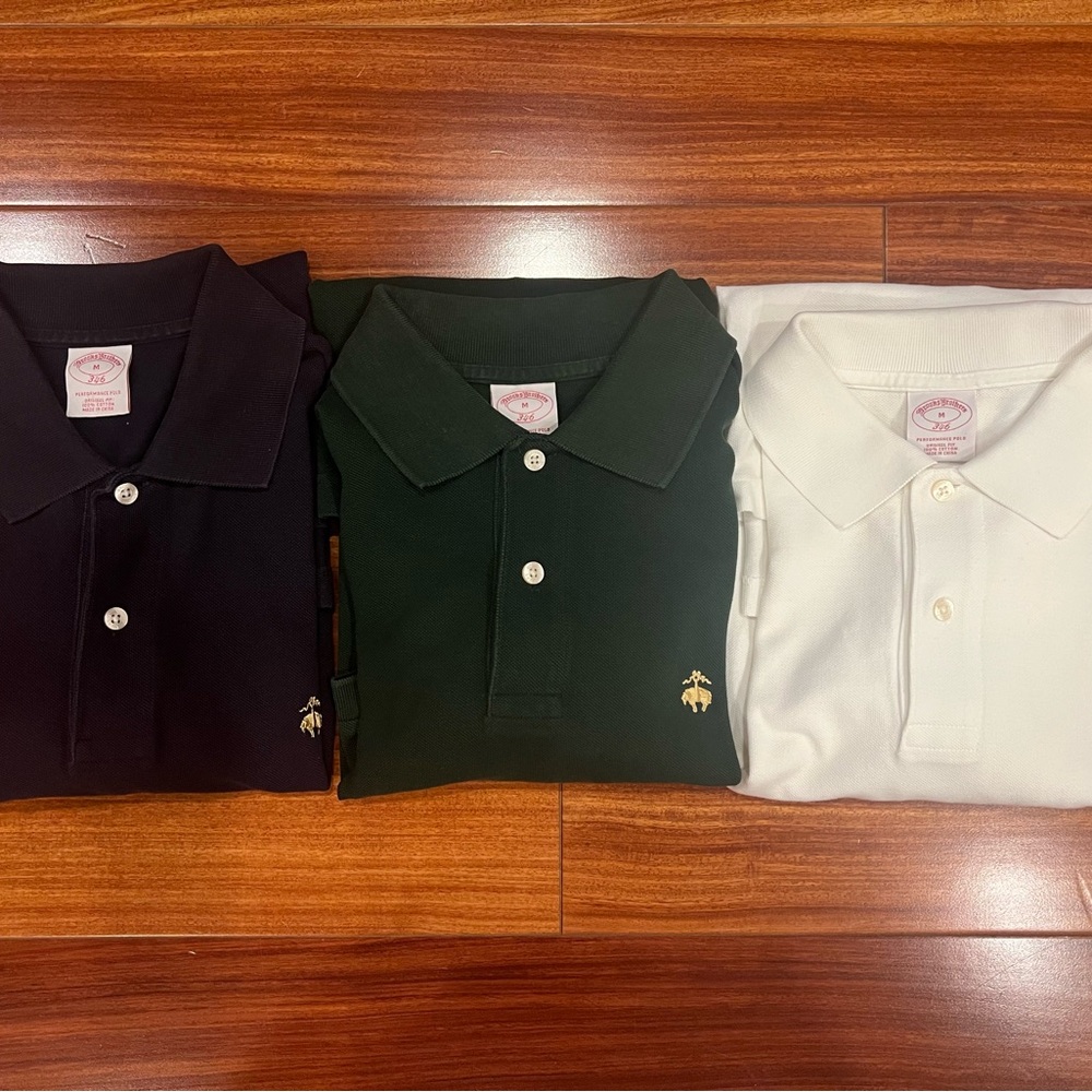 BROOKS BROTHERS POLO SHIRT MENS MEDIUM SHORT SLEEVE GOLF POLO $375 value!